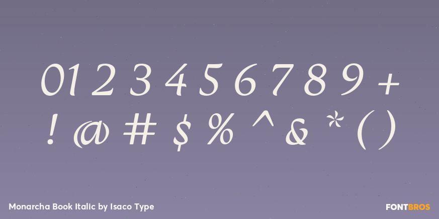 Monarcha Book Italic Font Poster #4