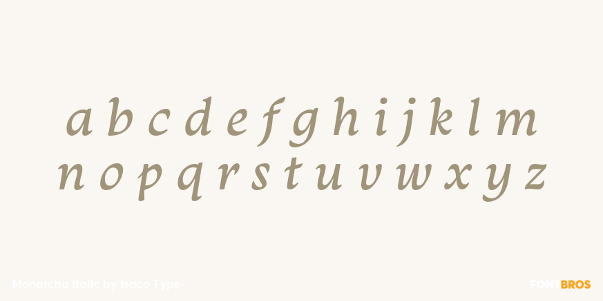 Monarcha Italic Font Poster #3