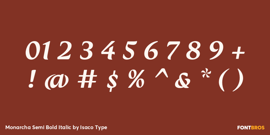 Monarcha Semi Bold Italic Font Poster #4