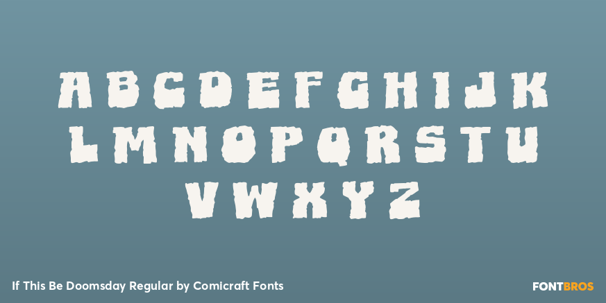 If This Be Doomsday Regular Font Poster #1