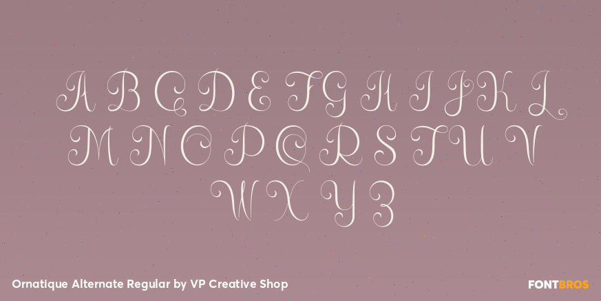 Ornatique Alternate Regular Font Poster #1