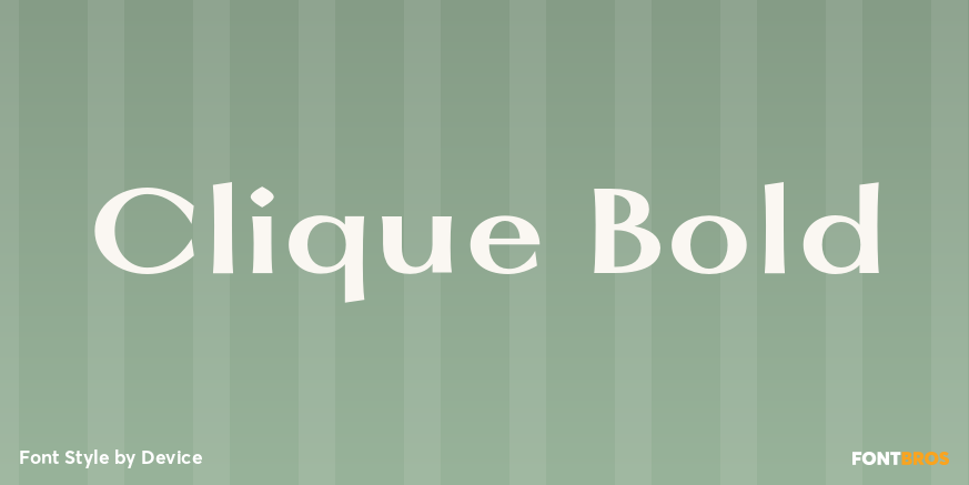 Clique Bold Font Poster #1