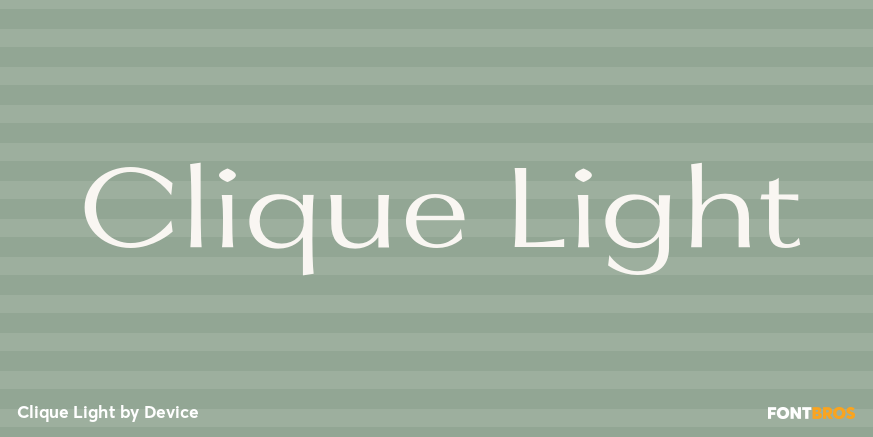 Clique Light Font Poster #1