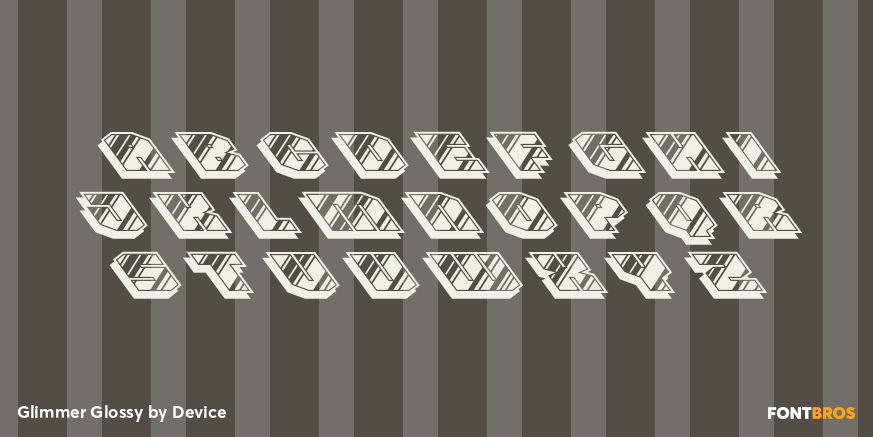 Glimmer Glossy Font Poster #3