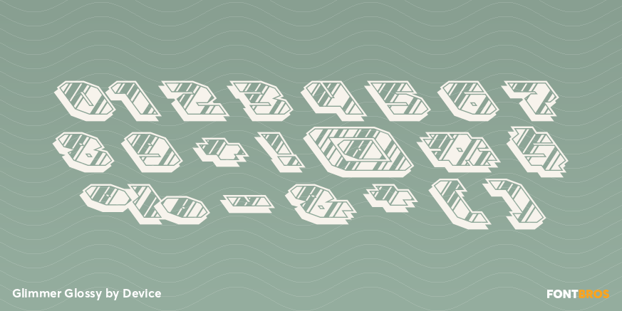 Glimmer Glossy Font Poster #4