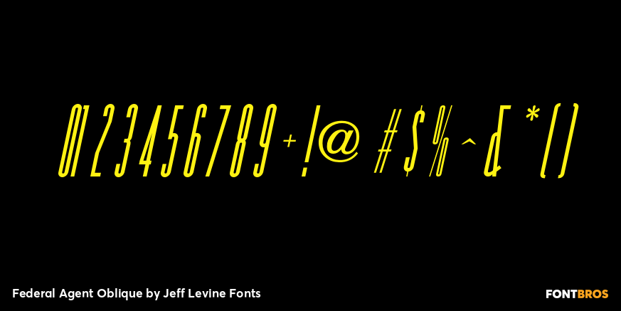 Federal Agent Oblique Font Poster #4
