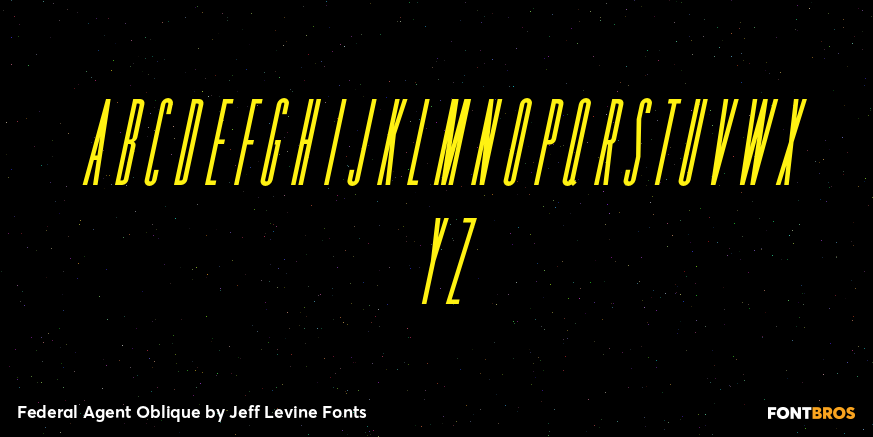 Federal Agent Oblique Font Poster #1