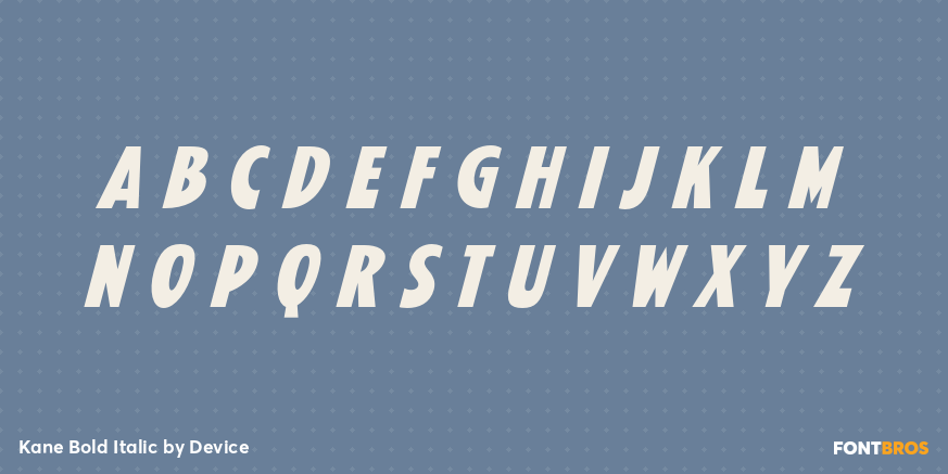 Kane Bold Italic Font Poster #2