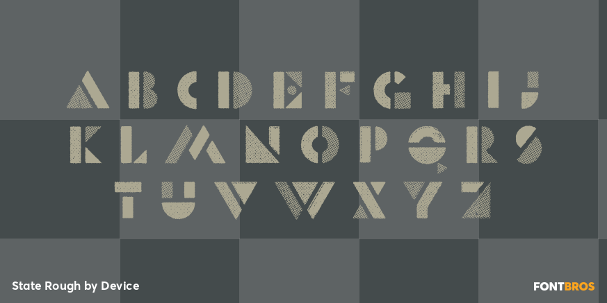 State Rough Font Poster #3