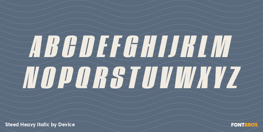 Steed Heavy Italic Font Poster #2