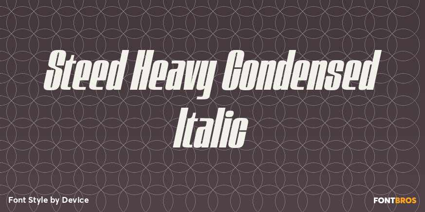 Steed Heavy Condensed Italic Font Poster #1