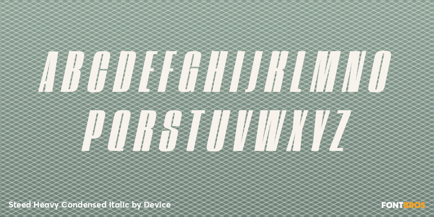 Steed Heavy Condensed Italic Font Poster #2