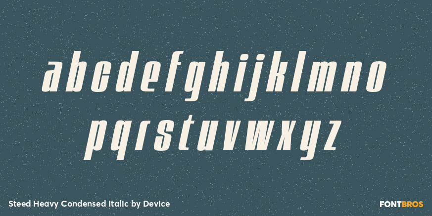 Steed Heavy Condensed Italic Font Poster #3