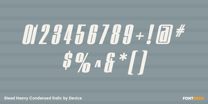 Steed Heavy Condensed Italic Font Poster #4