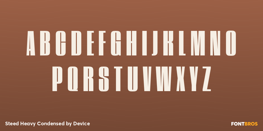 Steed Heavy Condensed Font Poster #2