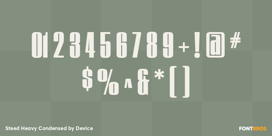 Steed Heavy Condensed Font Poster #4