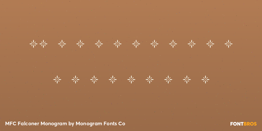 MFC Falconer Monogram Font Poster #1