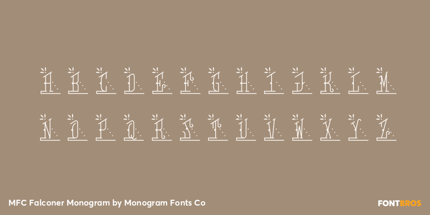 MFC Falconer Monogram Font Poster #1