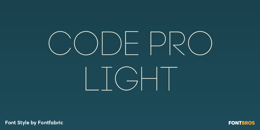 Code Pro Light Font Poster #1