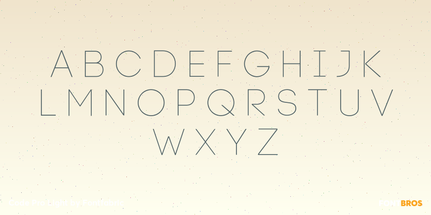 Code Pro Light Font Poster #2
