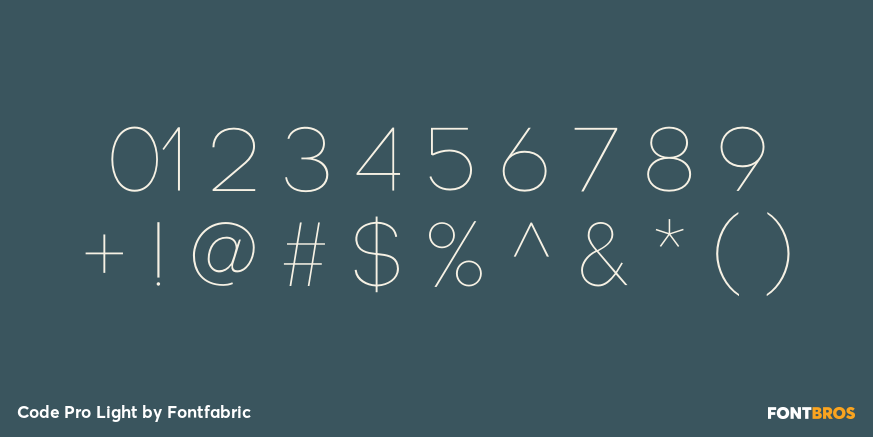 Code Pro Light Font Poster #4