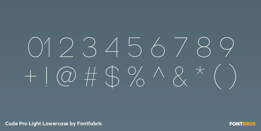Code Pro Light Lowercase Font Poster #4
