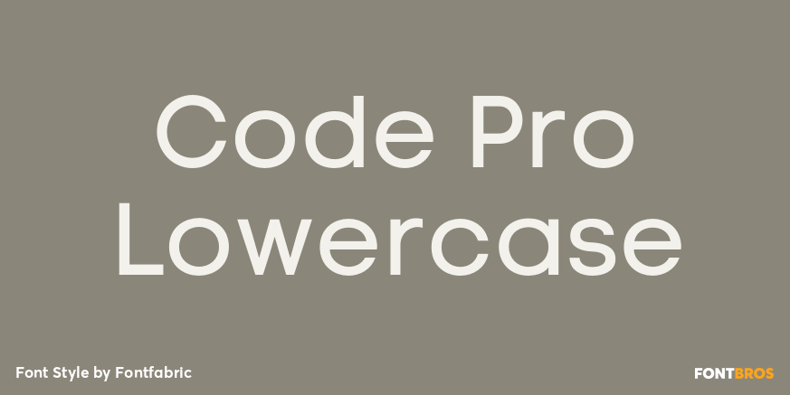 Code Pro Lowercase Font Poster #1