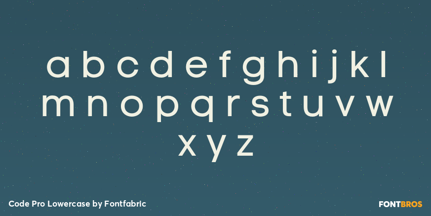 Code Pro Lowercase Font Poster #3