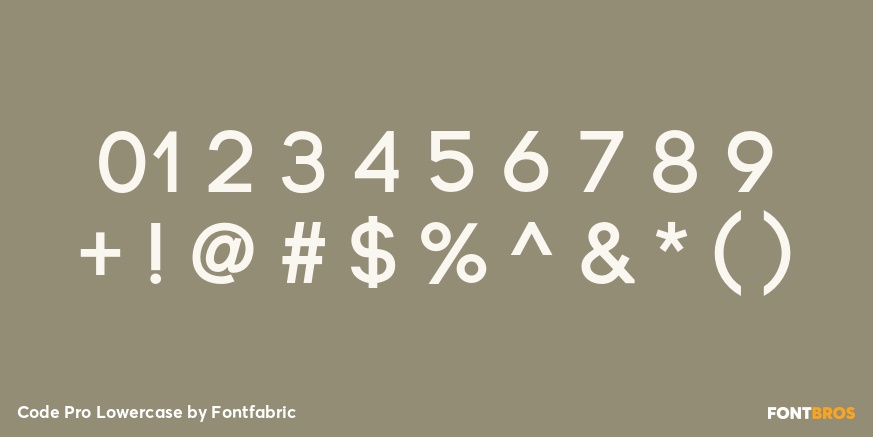 Code Pro Lowercase Font Poster #4