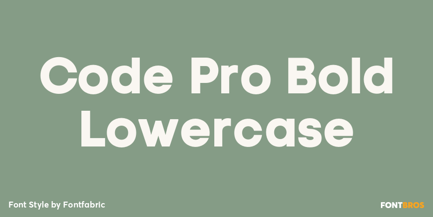 Code Pro Bold Lowercase Poster