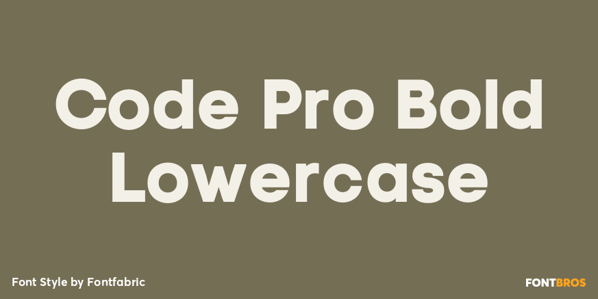 Code Pro Bold Lowercase Poster