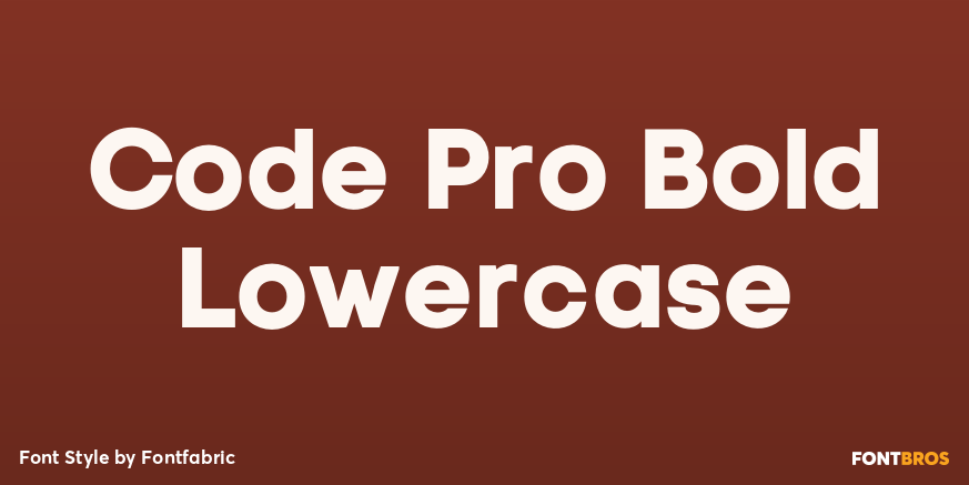 Code Pro Bold Lowercase Poster