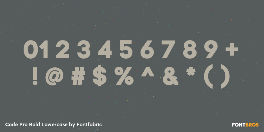 Code Pro Bold Lowercase Font Poster #1