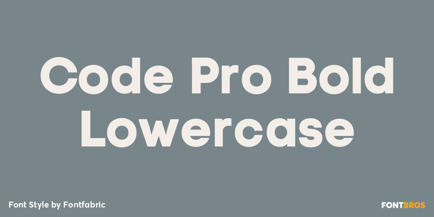 Code Pro Bold Lowercase Poster