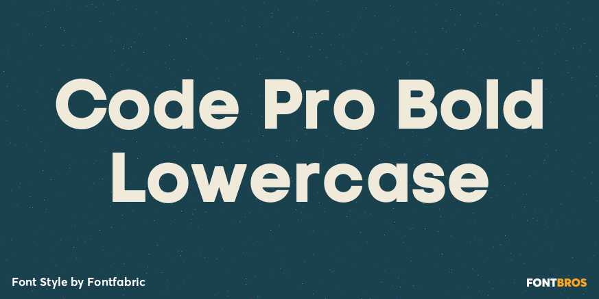 Code Pro Bold Lowercase Poster