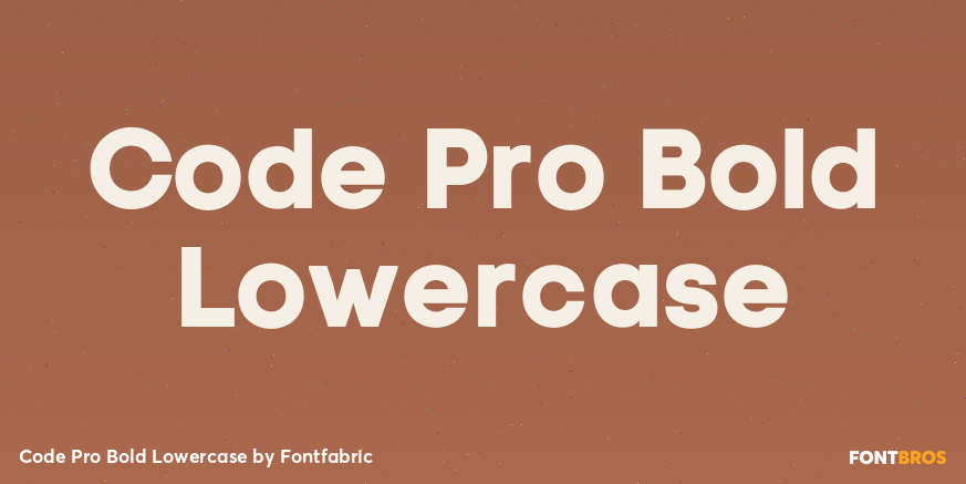 Code Pro Bold Lowercase Poster