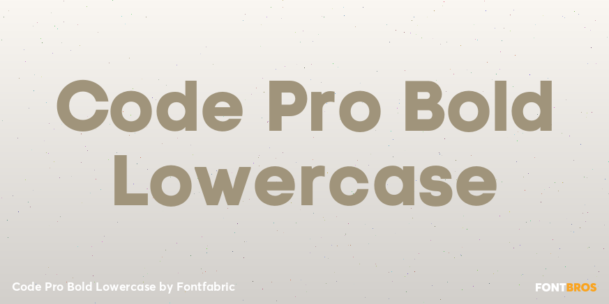 Code Pro Bold Lowercase Poster