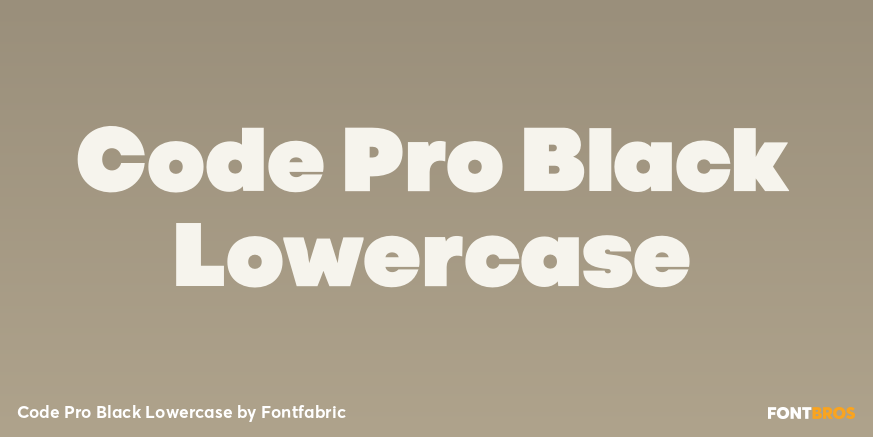 Code Pro Black Lowercase Font Poster #1