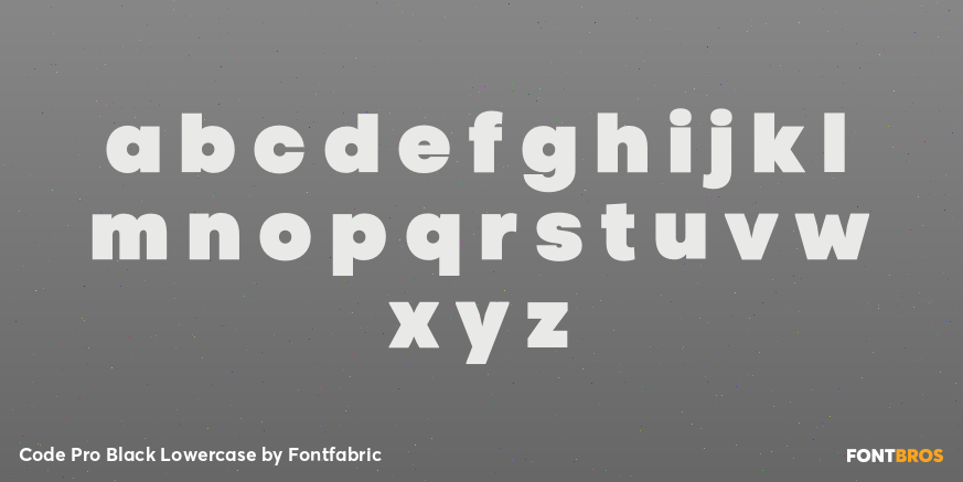 Code Pro Black Lowercase Font Poster #3