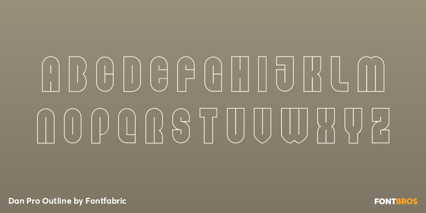 Dan Pro Outline Font Poster #2