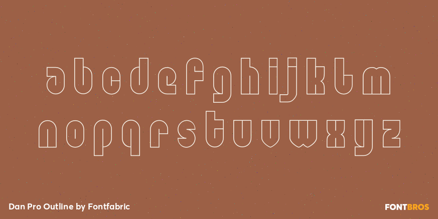 Dan Pro Outline Font Poster #3