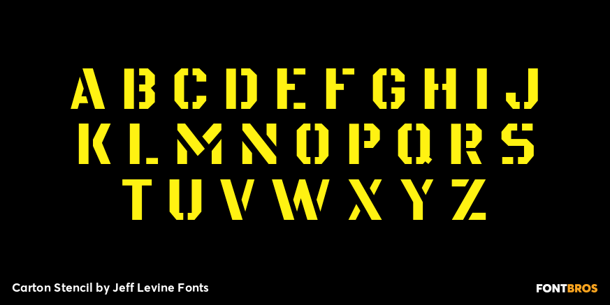 Carton Stencil Font Poster #2