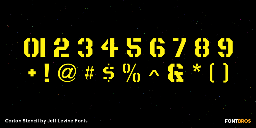 Carton Stencil Font Poster #4