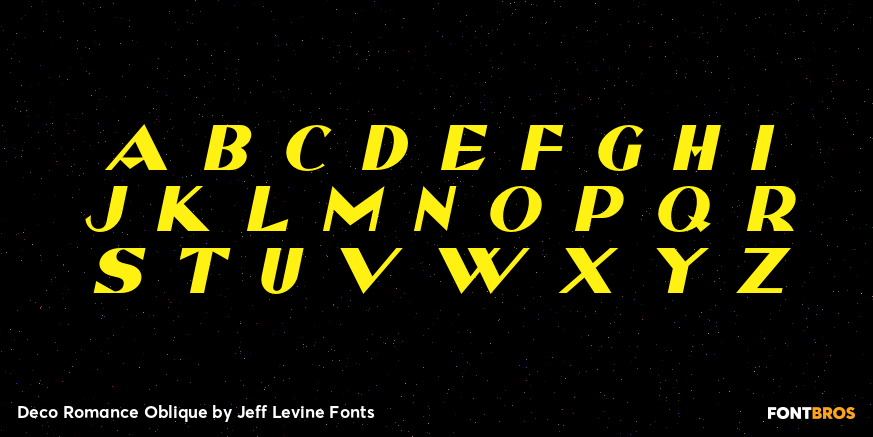 Deco Romance Oblique Font Poster #3