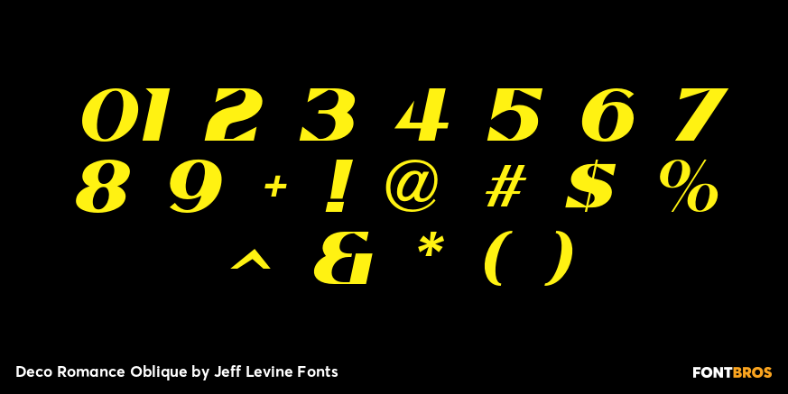 Deco Romance Oblique Font Poster #4