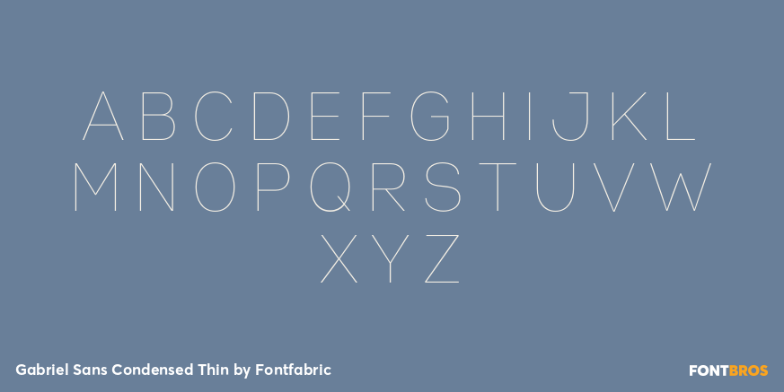 Gabriel Sans Condensed Thin Font Poster #2
