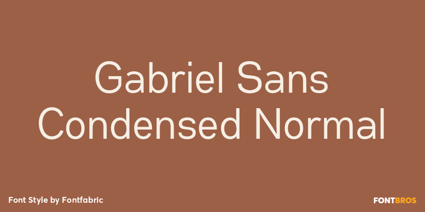 Gabriel Sans Condensed Normal Font Poster #1
