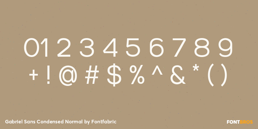 Gabriel Sans Condensed Normal Font Poster #4
