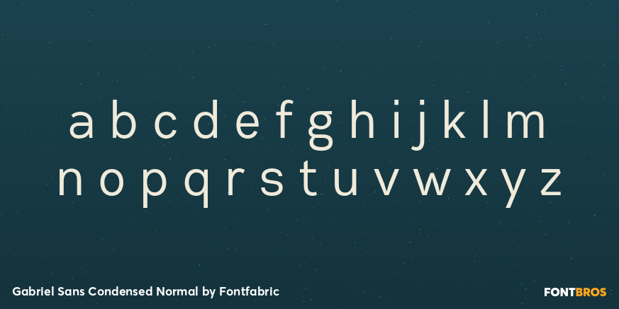 Gabriel Sans Condensed Normal Font Poster #3