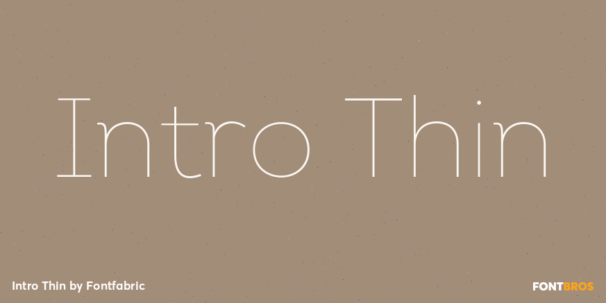 Intro Thin Font Poster #1
